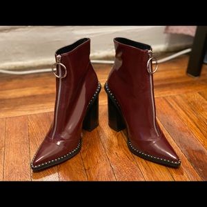 Missguided Red Wine Booties